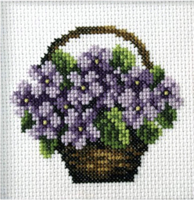 Groves Of Thames Violets - Cross Stitch Kit: Violets - Orchidea