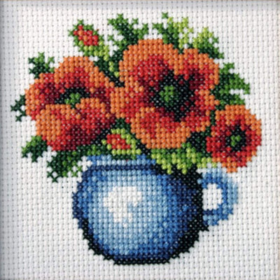 Groves Of Thames Poppies - Cross Stitch Kit: Poppies - Orchidea