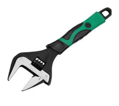 B&Q -  Wide Opening Adjustable Wrench160mm Long Soft Grip