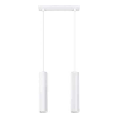 B&Q -  Luminosa Karbon Minimalist Bar Pendant 2 Light White