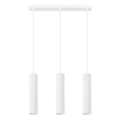 B&Q -  Luminosa Karbon Minimalist Bar Pendant 3 Light White