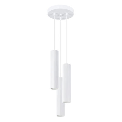 Sollux Lighting Karbon Aluminum White 3 Lights Minimalist Pendant Ceiling Light from B&Q
