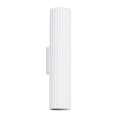 Sollux Lighting Karbon Aluminum White 2 Lights Minimalist Wall Light from B&Q