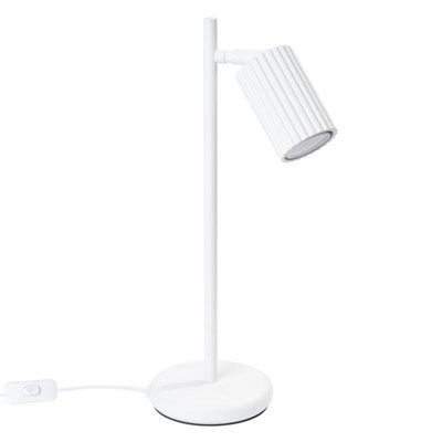 B&Q -  Luminosa Eu PlugKarbon Minimalist Desk Table Lamp Karbon White