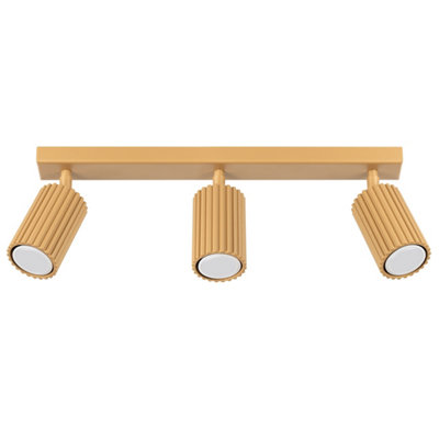 B&Q -  Luminosa Karbon Minimalist Spotlight Bar 3 Light Gold