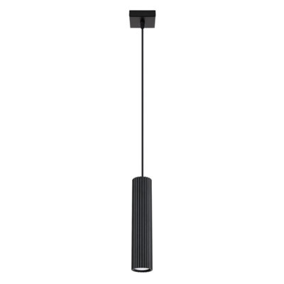 Sollux Lighting Karbon Aluminum Black 1 Lights Minimalist Pendant Ceiling Light from B&Q