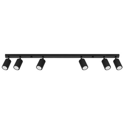 B&Q -  Luminosa Karbon Minimalist Spotlight Bar 6 Light Black