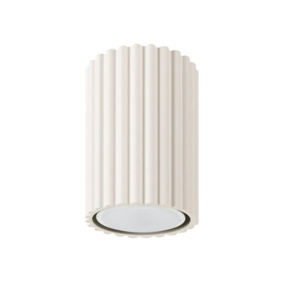Sollux Lighting Karbon Aluminum Beige 1 Lights Minimalist Ceiling Light from B&Q