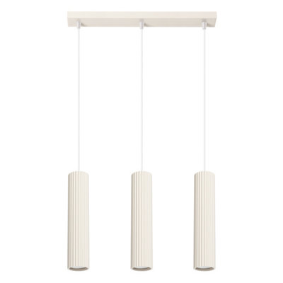 Sollux Lighting Karbon Aluminum Beige 3 Lights Minimalist Pendant Ceiling Light from B&Q