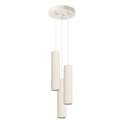 Sollux Lighting Karbon Aluminum Beige 3 Lights Minimalist Pendant Ceiling Light from B&Q