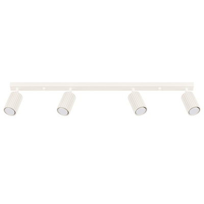 Sollux Lighting Karbon Aluminum Beige 4 Lights Minimalist Ceiling Light from B&Q
