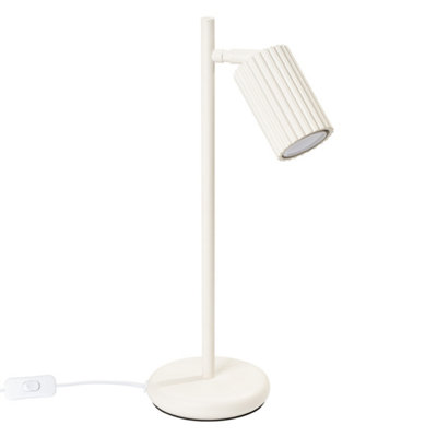 B&Q -  Luminosa Eu PlugKarbon Minimalist Desk Table Lamp Karbon Beige