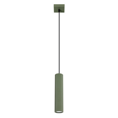 B&Q -  Luminosa Karbon Minimalist Pendant Lamp Olive Green