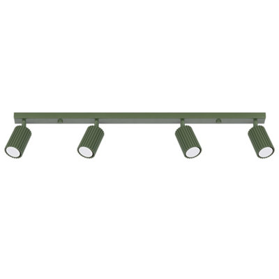 B&Q -  Luminosa Karbon Minimalist Spotlight Bar 4 Light Olive Green
