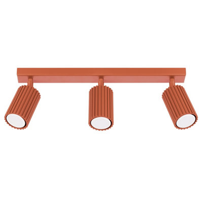 B&Q -  Luminosa Karbon Minimalist Spotlight Bar 3 Light Red Ochre