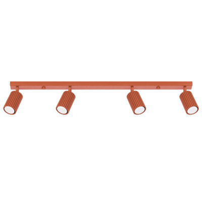 B&Q -  Luminosa Karbon Minimalist Spotlight Bar 4 Light Red Ochre
