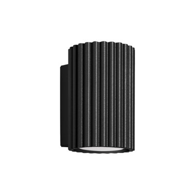 Sollux Lighting Karbon Aluminum Black 1 Lights Minimalist Wall Light from B&Q