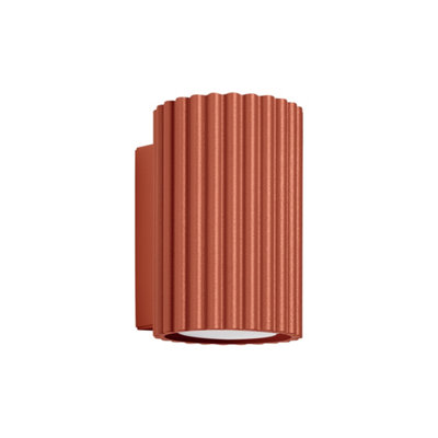 Sollux Lighting Karbon Aluminum Red Ochre 1 Lights Minimalist Wall Light from B&Q