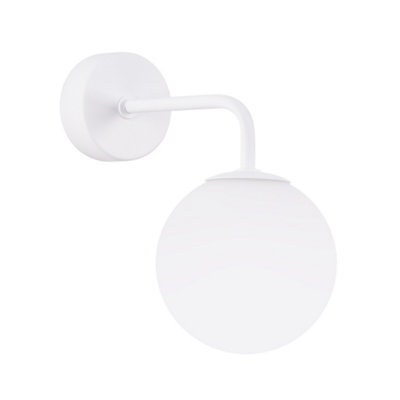 B&Q -  Luminosa Astral Minimalist Globe Wall Lamp White