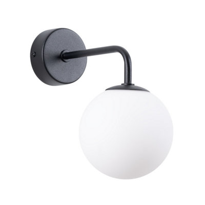 B&Q -  Luminosa Astral Minimalist Globe Wall Lamp Black