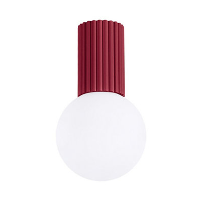 Sollux Lighting Ceiling Lamp Halo Burgundy Ip44 - Burgundy - Image 2