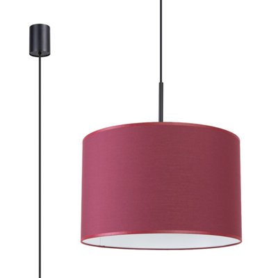 Sollux Lighting Nevia Fabric/pvc Burgundy/black 1 Lights Minimalist Pendant Ceiling Light from B&Q