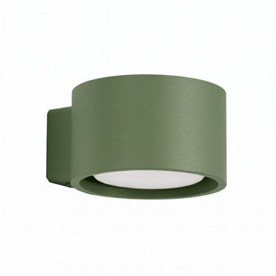B&Q -  Luminosa Modo Dome Wall Lamp Olive Green 1X Gx53