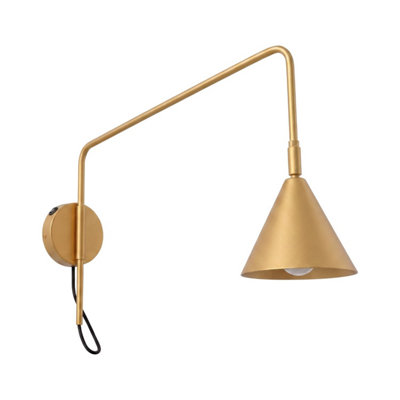 Sollux Lighting Wall Lamp Nox 1 Golden With A Switch - Image 2