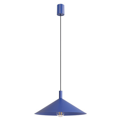 B&Q -  Nox Steel Ultramarine 1 Lights Modern Pendant Lamps