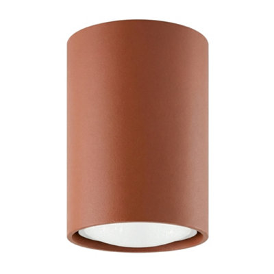B&Q -  Lagos Steel Red Ochre 1 Lights Modern Ceiling Lamps