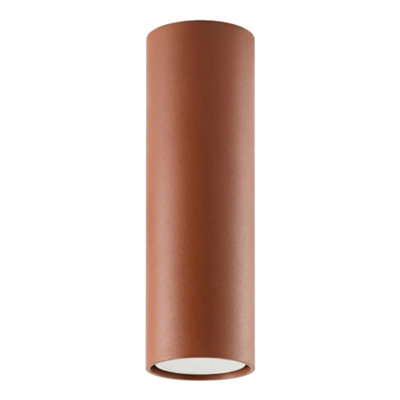 B&Q -  Lagos Steel Red Ochre 1 Lights Modern Ceiling Lamps