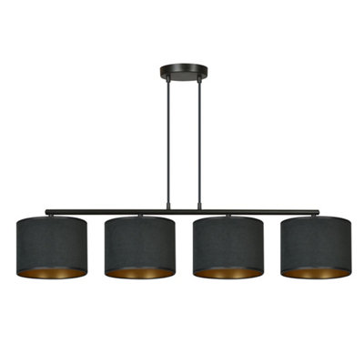 Emibig Lighting Emibig Hilde Pendant Lamp 4 X E27 Black With Black Shade from B&Q