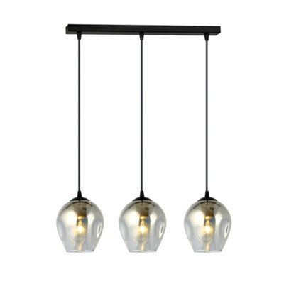 Emibig Lighting Emibig Istar Pendant Lamp  3 X E27 Black With Graphite Shade