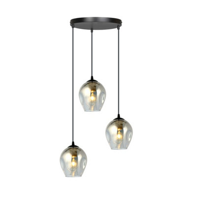 Emibig Lighting Emibig Istar Pendant Lamp  3 X E27 Black With Graphite Shade
