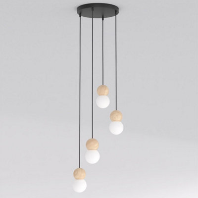 B&Q -  Emibig Loop Pendant Lamp 4 X G9 Black