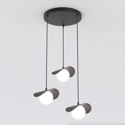 Emibig Lighting Emibig Ritual Pendant Lamp 3 X G9 Black With White Shade
