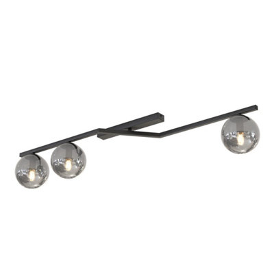 Emibig Lighting Emibig Naton Ceiling Lamp 3 X E14 Black With Graphite Shade