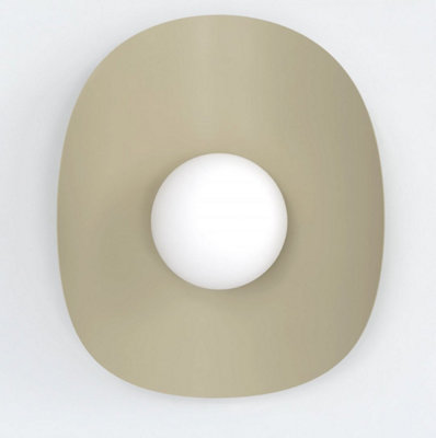 Emibig Lighting Emibig Fiero Wall Lamp 1 X G9 Mocha With White Shade