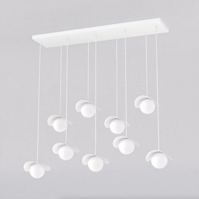 Emibig Lighting Emibig Ritual Pendant Lamp 9 X G9 White With White Shade