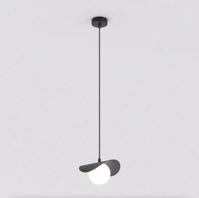 Emibig Lighting Emibig Ritual Pendant Lamp 1 X G9 Black With White Shade