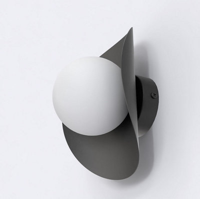 Emibig Lighting Emibig Fiero Wall Lamp 1 X G9 Black With White Shade from B&Q