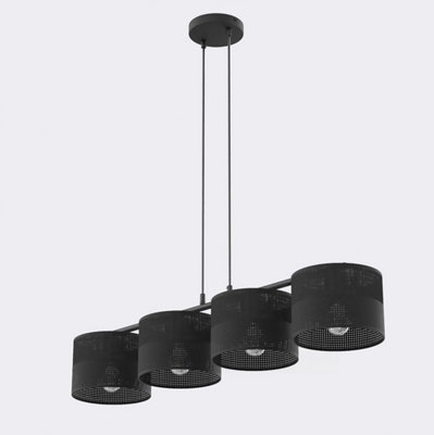 Emibig Lighting Emibig Karbon Pendant Lamp 4 X E27 Black