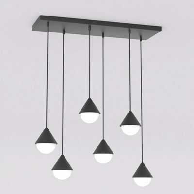 B&Q -  Emibig Giro Pendant Lamp 6 X G9 Black