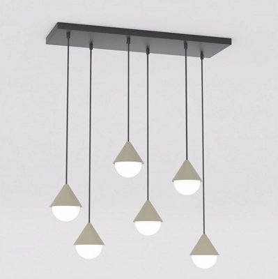 B&Q -  Emibig Giro Pendant Lamp 6 X G9 Black / Beige