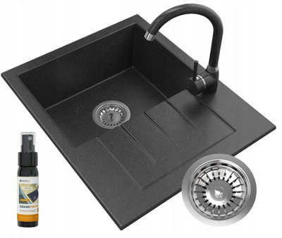 Granite Kitchen Sink Granitan Milano With Tap And Waste Set1Pc from B&Q