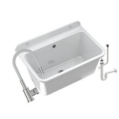 Granitan Utility Sink Large With Grado Tap And Drain Set from B&Q