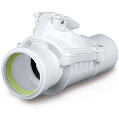 Karmat Version A 50mm Anti Flood Backwater Check Waste Valve Backflow Prevention from B&Q