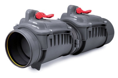Karmat 160mm Polypropylene Check Non-Return Double Flap Waste Valve Backwater Prevented from B&Q