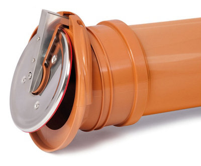 Karmat 200mm Pvc Plastic Check Flap Ending Waste Valve Self Activating End Drainage Backwater from B&Q