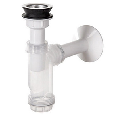 Leominor Bathroom Kitchen Single Bottle Drain Waste Trap With Transparent Body Casing from B&Q